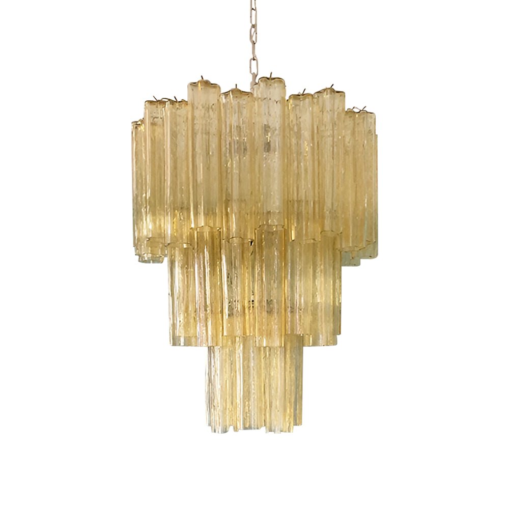 Yellow Murano Glass Tube Chandelier - view 18
