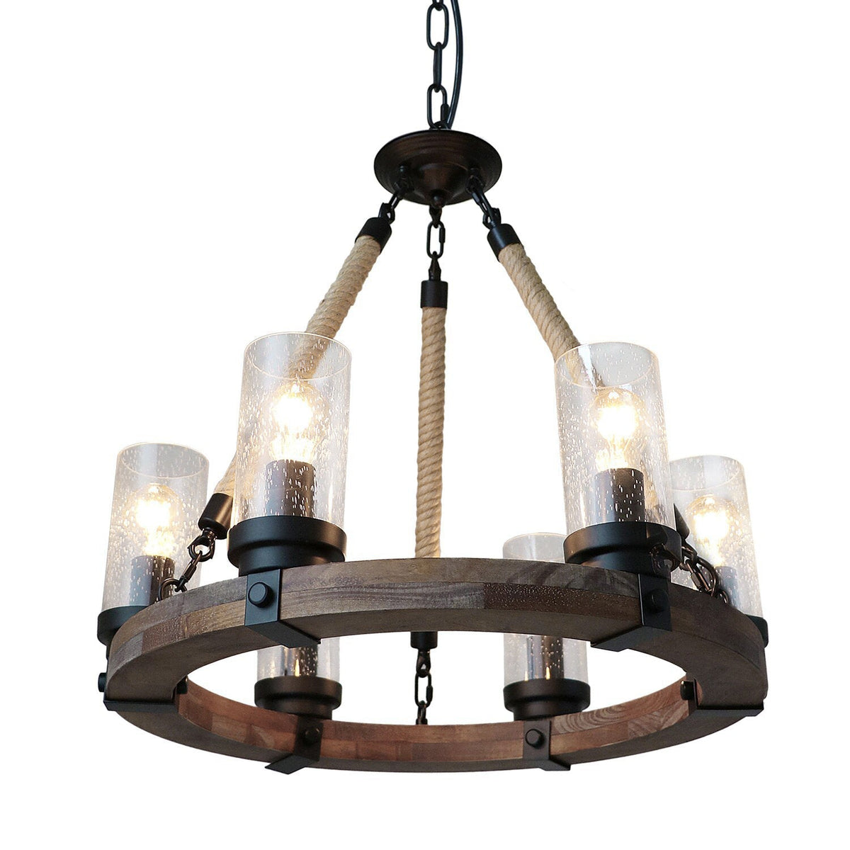 Zora Wagon Wheel Chandelier