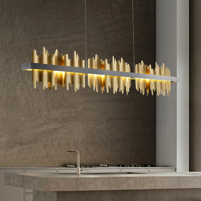 Nera Brushed Brass Dining Room Chandelier