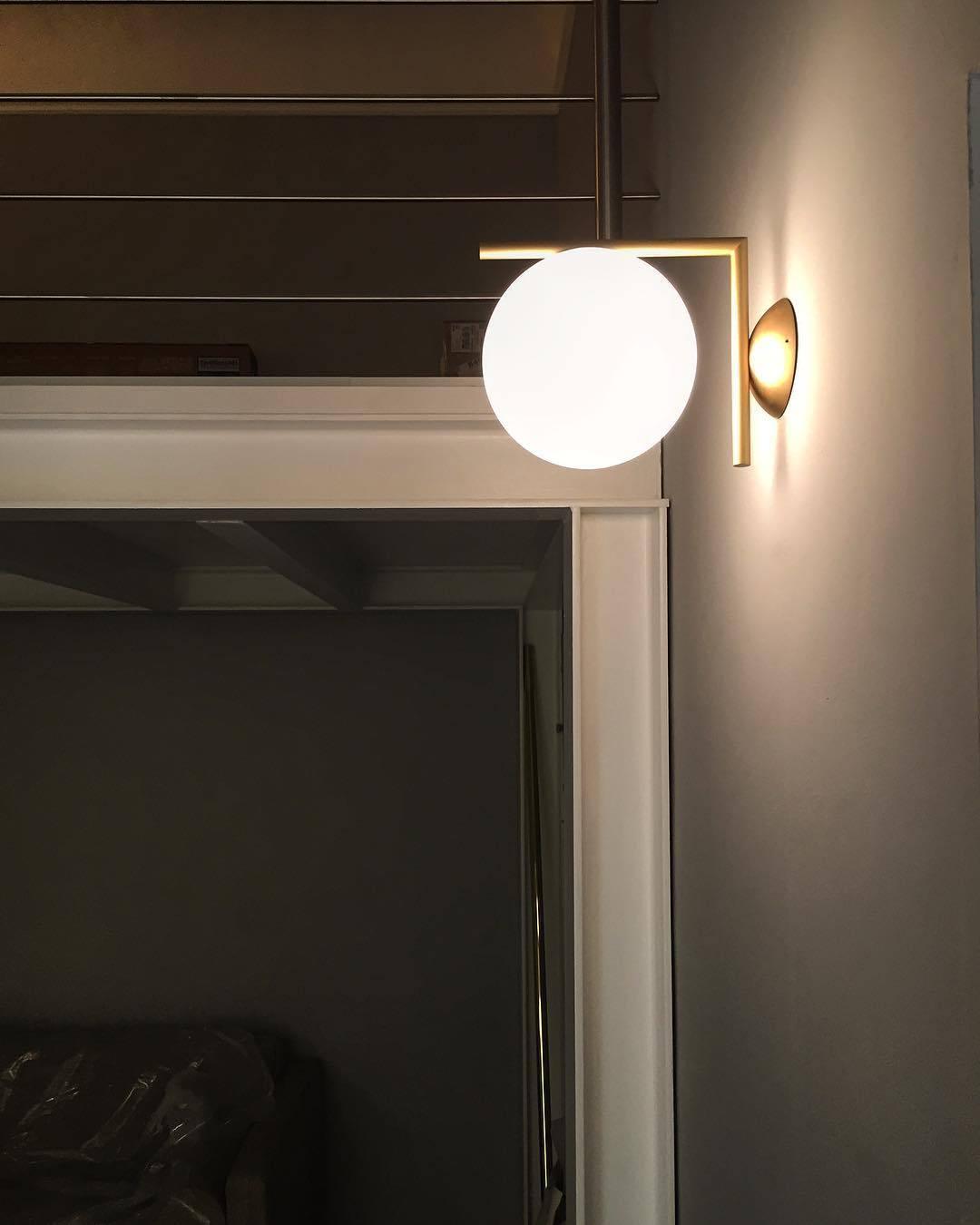 Blown Glass Opal Glass Wall Lamp - view 13