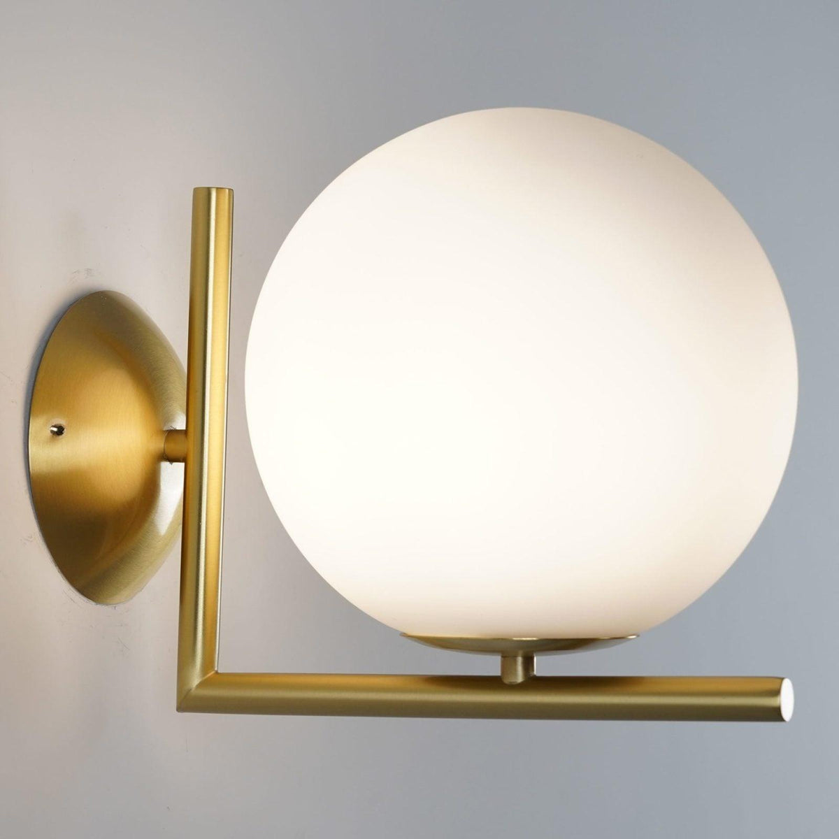 Blown Glass Opal Glass Wall Lamp - view 29