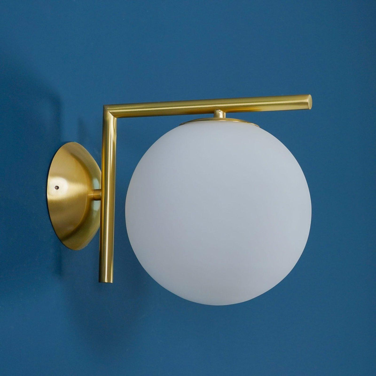 Blown Glass Opal Glass Wall Lamp - view 28