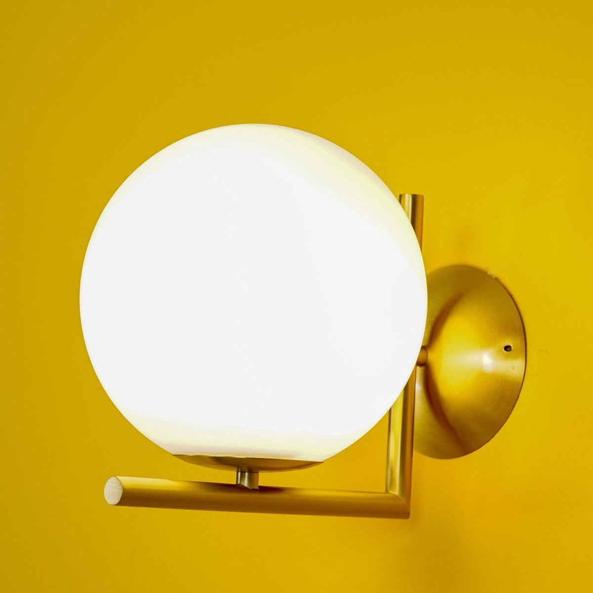 Blown Glass Opal Glass Wall Lamp - view 21