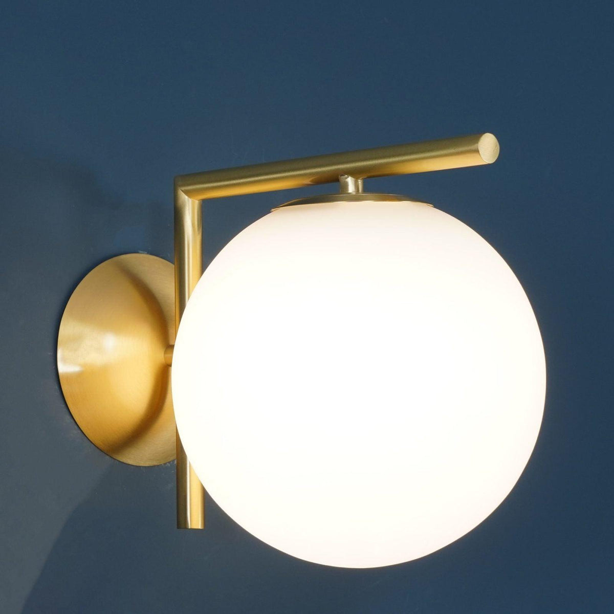 Blown Glass Opal Glass Wall Lamp - view 27