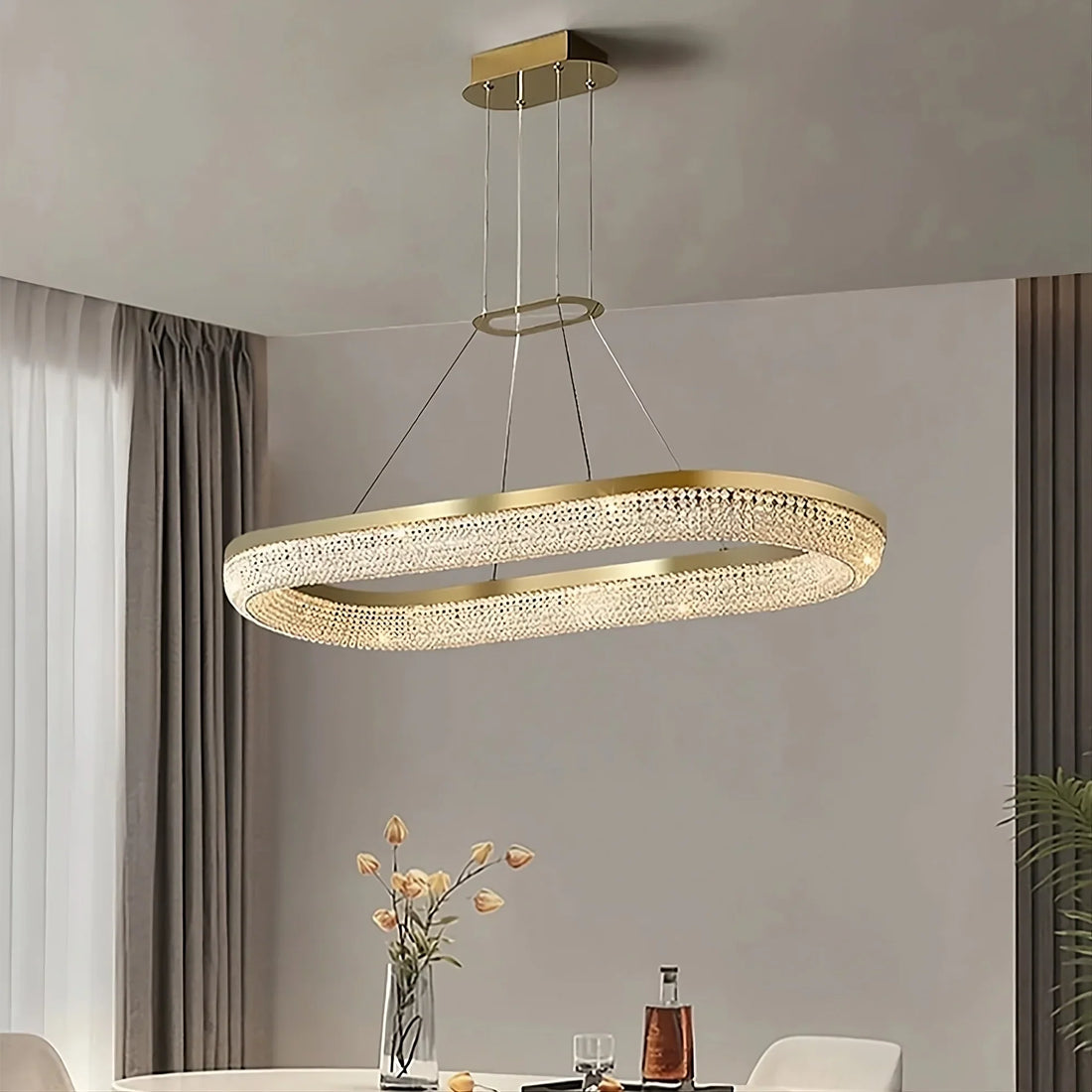 Bergamo Crystal Dining Room Chandelier