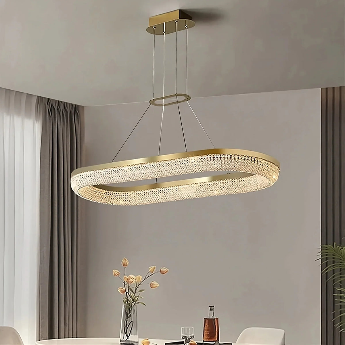 Bergamo Crystal Dining Room Chandelier - view 2