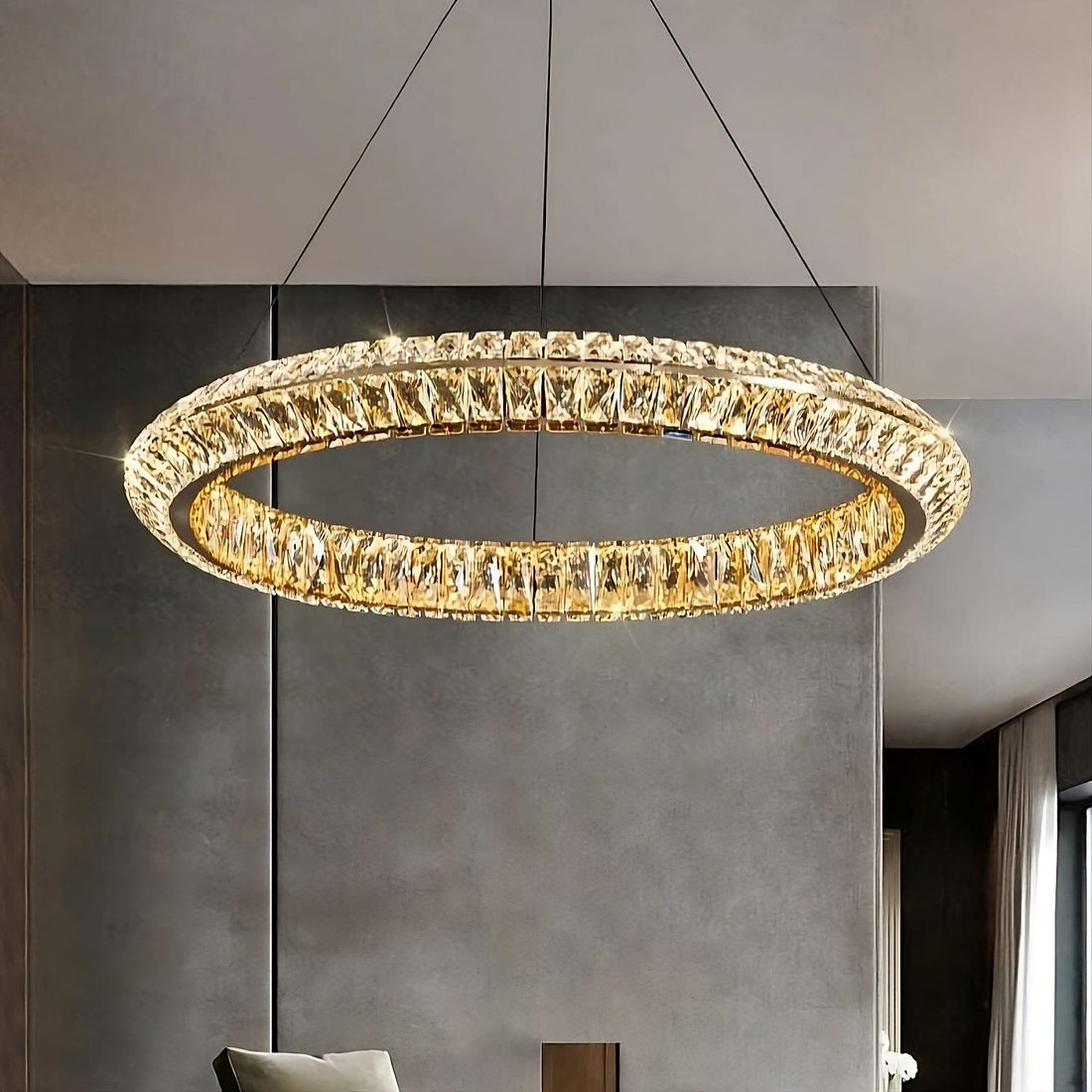 Bacci Crystal Modern Ceiling Light Fixture