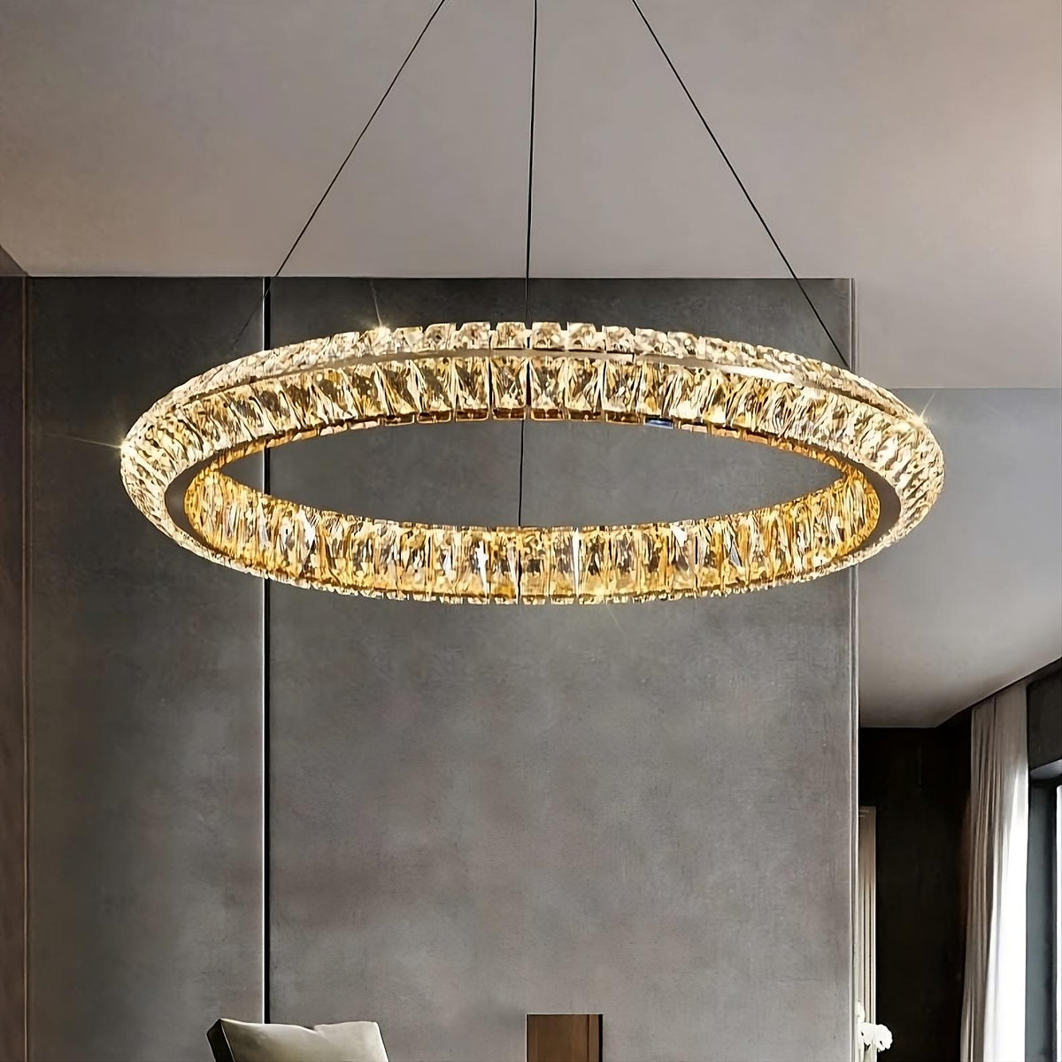 Bacci Crystal Modern Ceiling Light Fixture