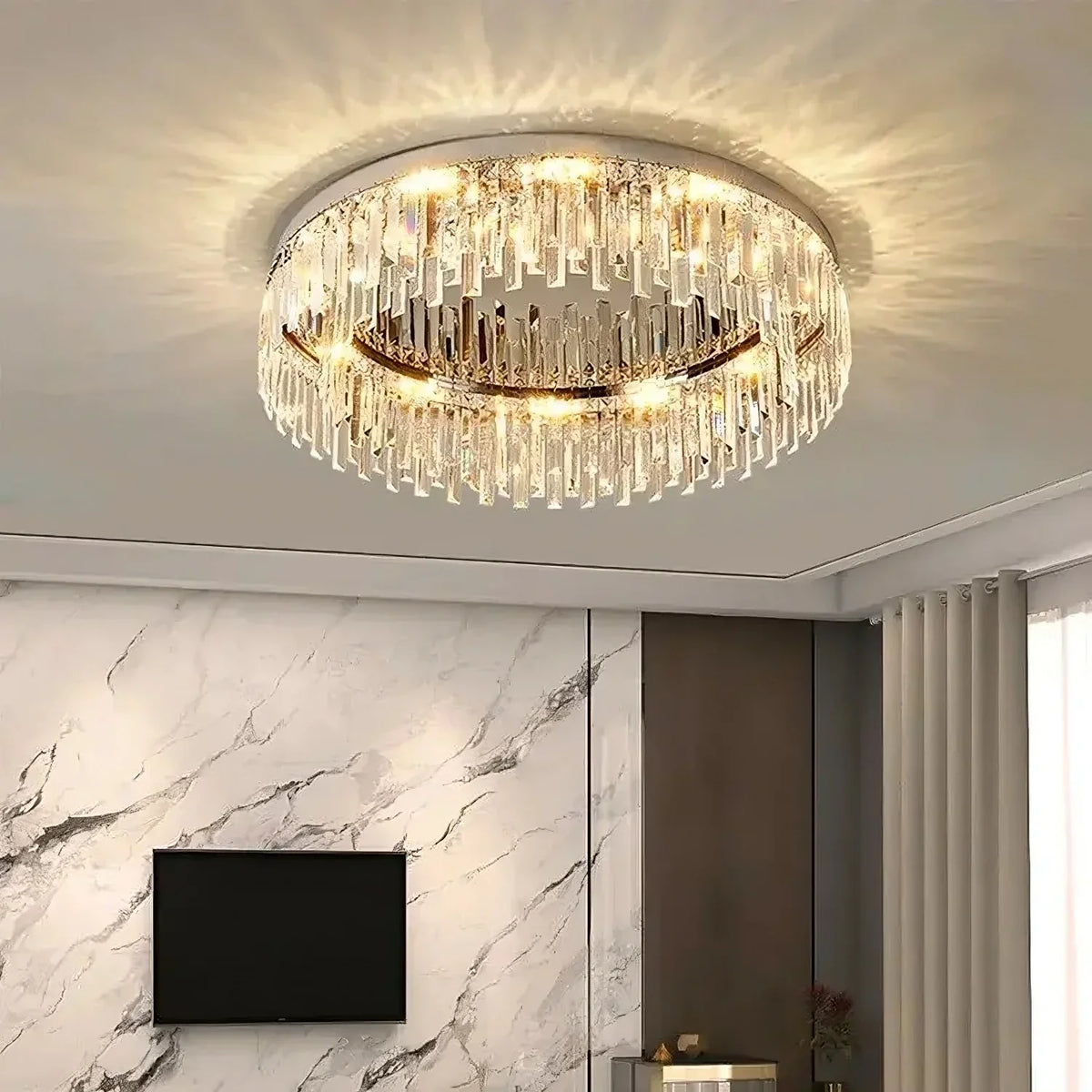 Gio Flush Mount Crystal Ceiling Light - view 2