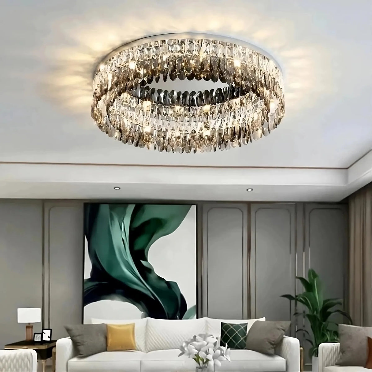 Giano Crystal Flush Mount Light Fixture - view 2