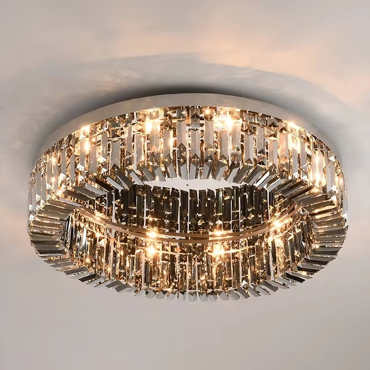 Specchio Crystal Flush Mount Ceiling Light