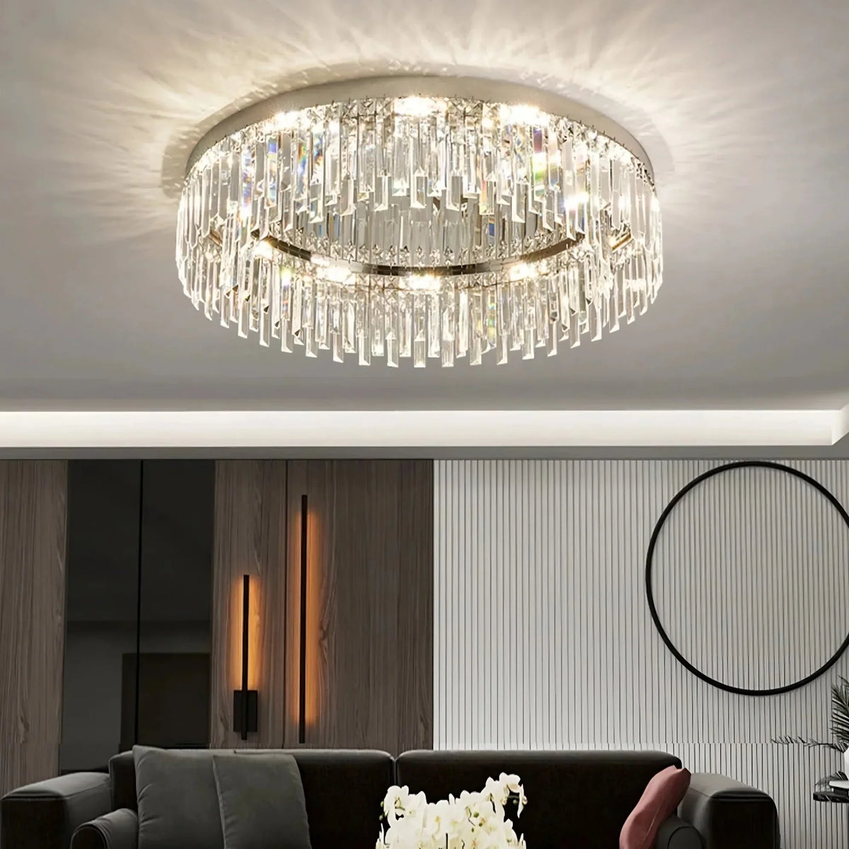 Gio Flush Mount Crystal Ceiling Light - view 3