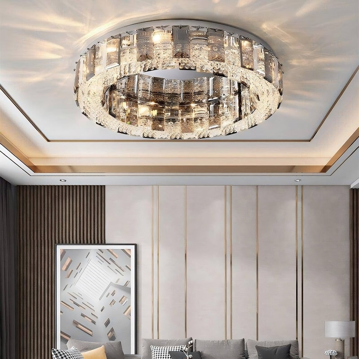 Lancia Crystal Ceiling Light Fixture - view 2