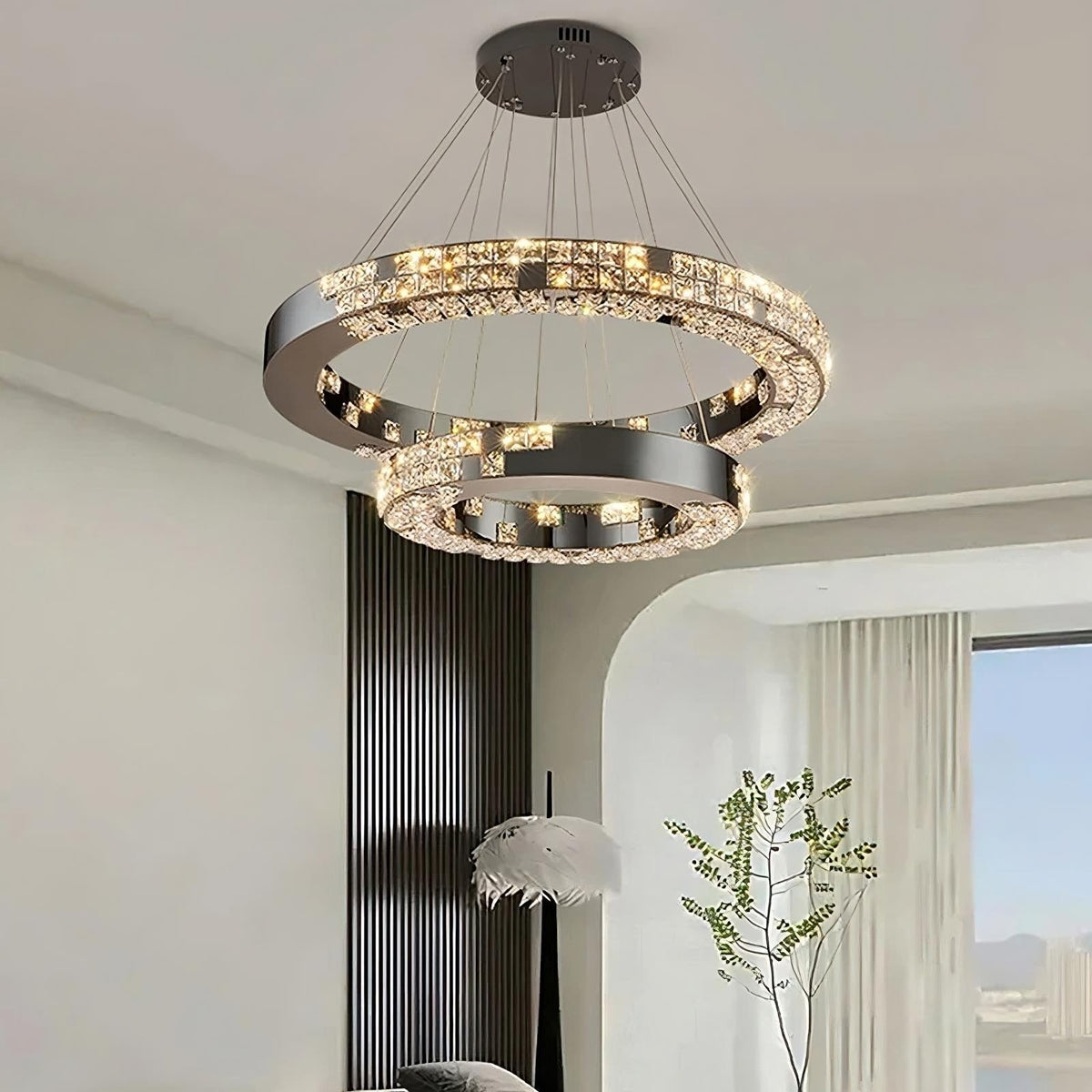 Bacci Ring Modern Chandelier - view 2