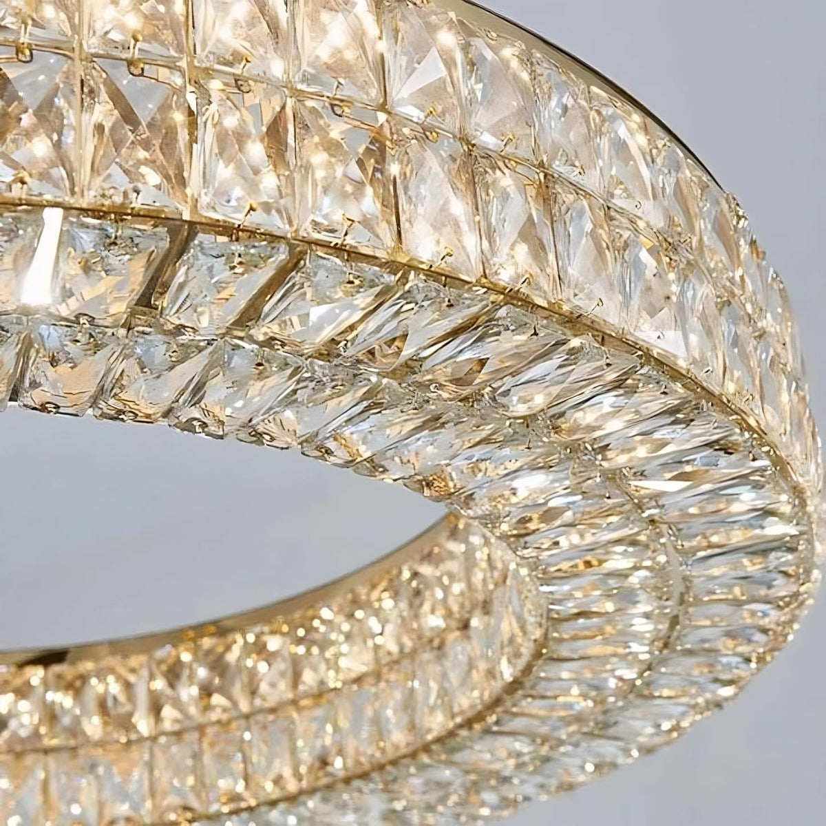 Bacci Crystal Modern Chandelier, Gold - view 6