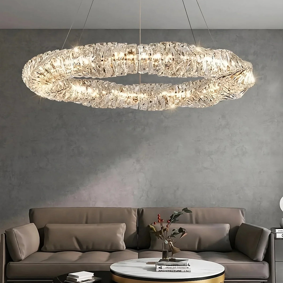 40" Bacci Crystal Light Fixture