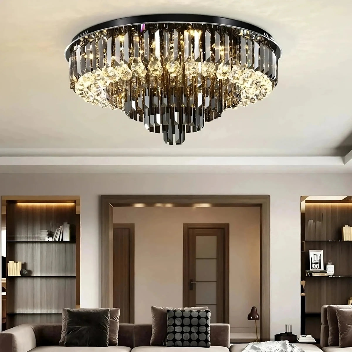 Gio Flush Mount Chandelier Crystal Ceiling - view 2