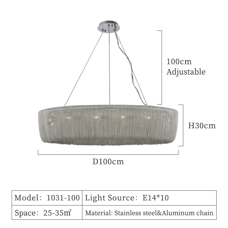 Cadena Chain Tassel Chandelier