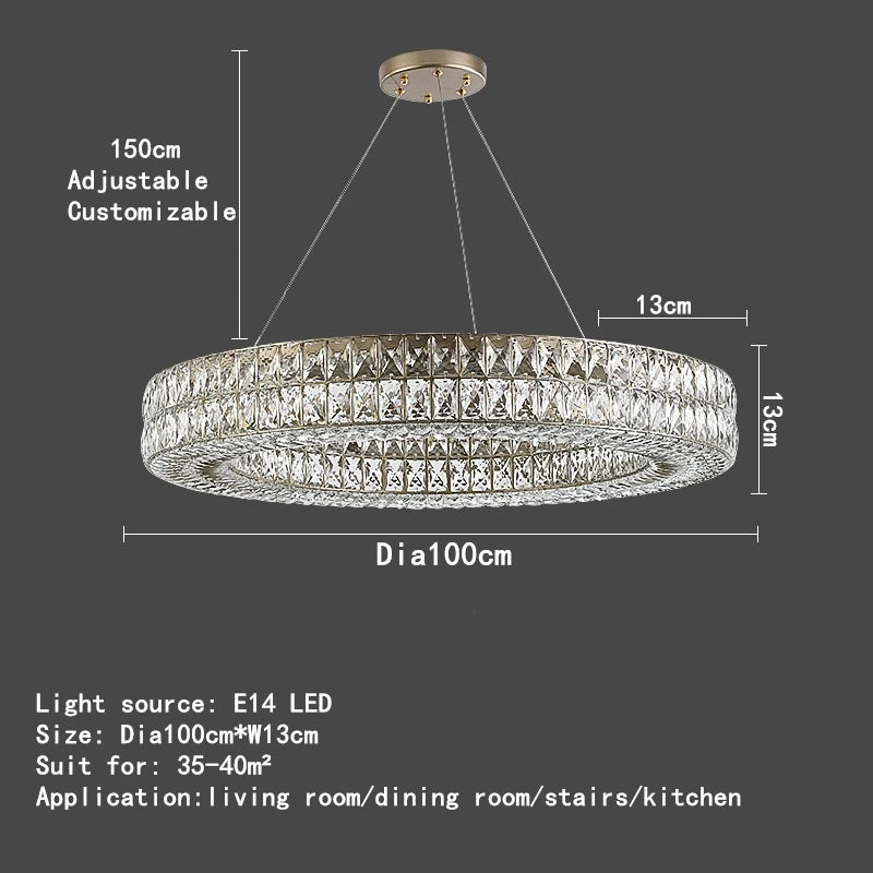Bacci Crystal Modern Chandelier, Gold - view 10