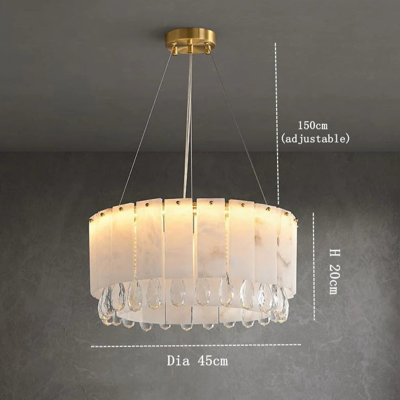 Marble & Crystal Modern Chandelier - view 5