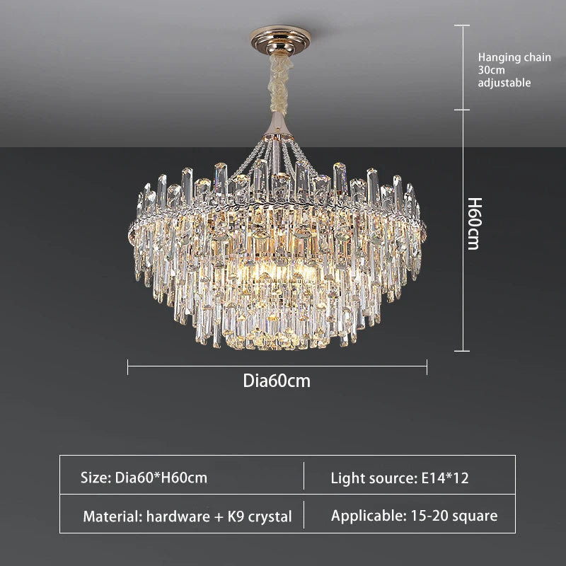 Gio Crystal Modern Chandelier - view 7