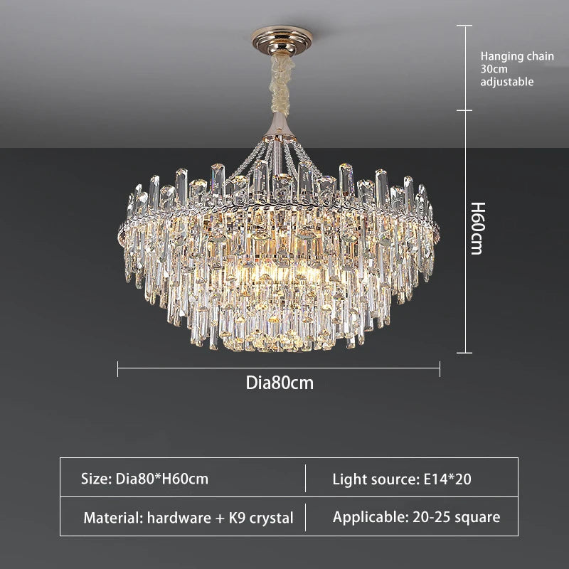 Gio Crystal Modern Chandelier - view 8