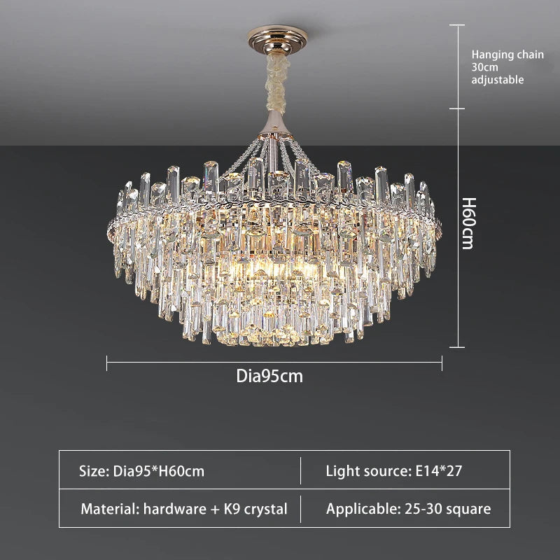 Gio Crystal Modern Chandelier - view 9
