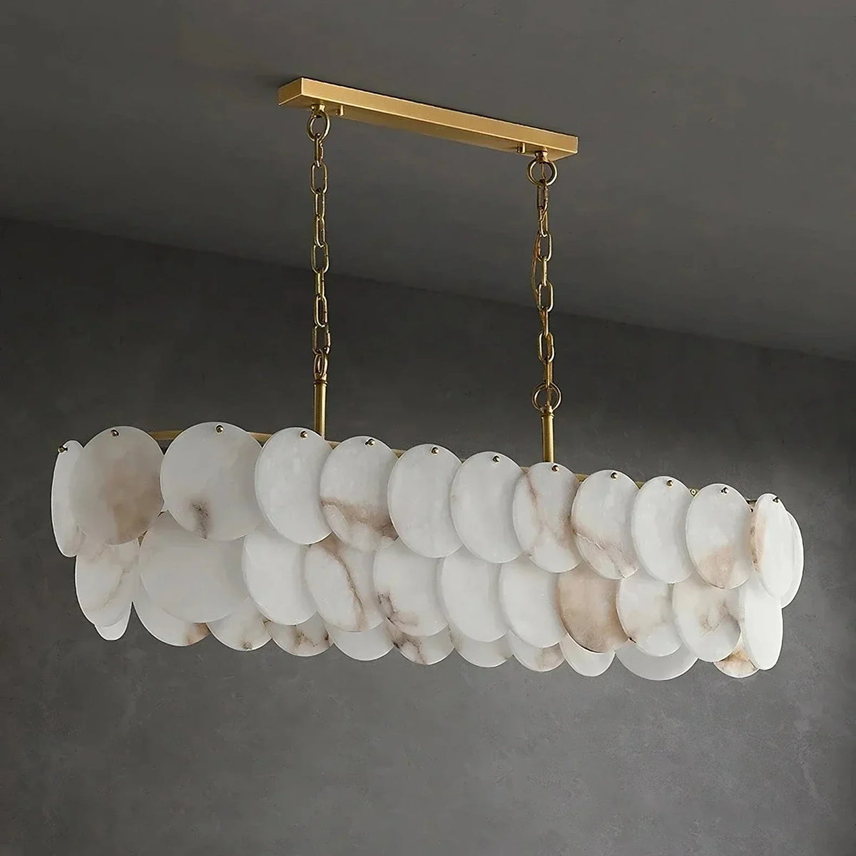 Moonshade Marble Dining Room Chandelier