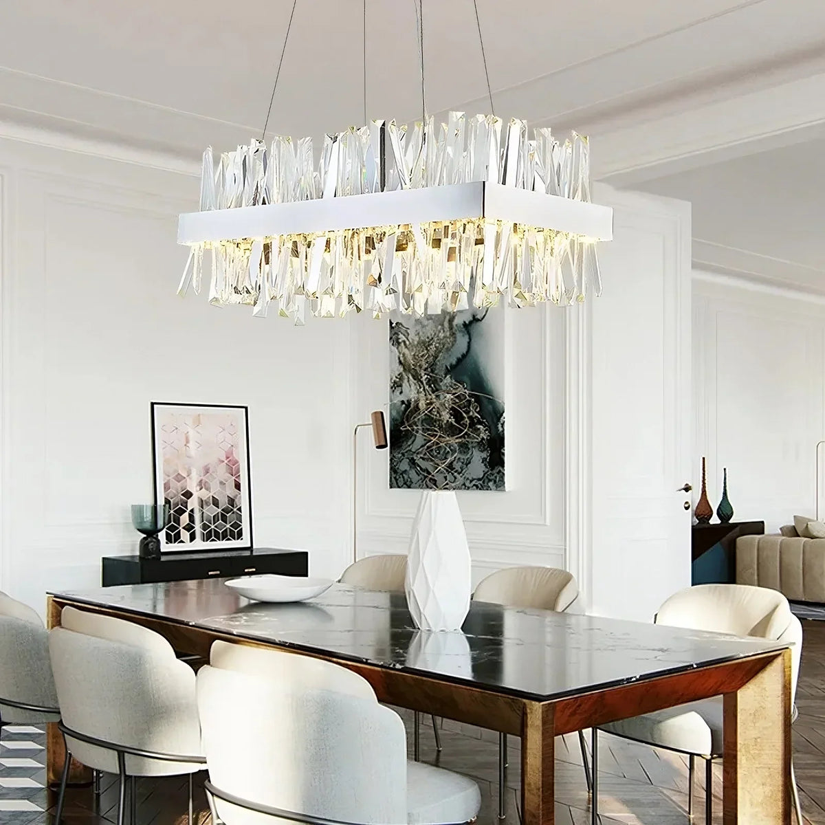 Calvi Crystal Dining Room Chandelier - view 2