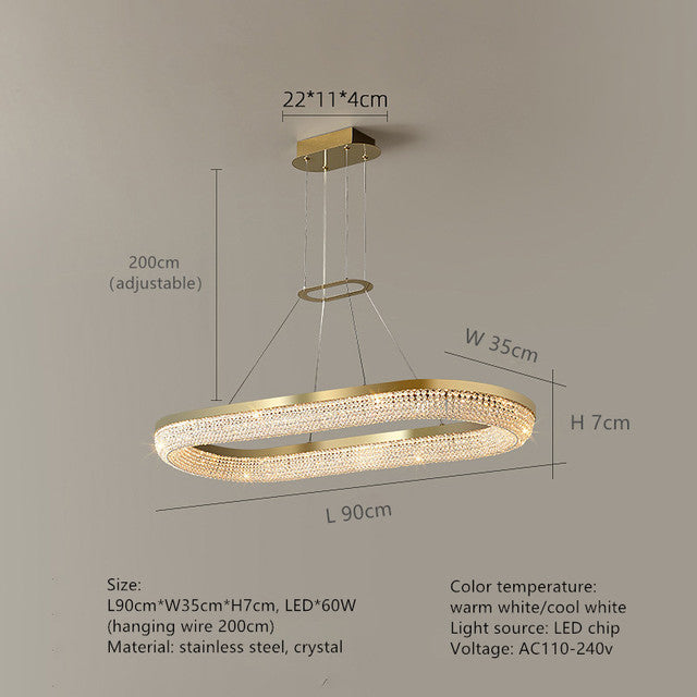 Bergamo Crystal Dining Room Chandelier - view 5