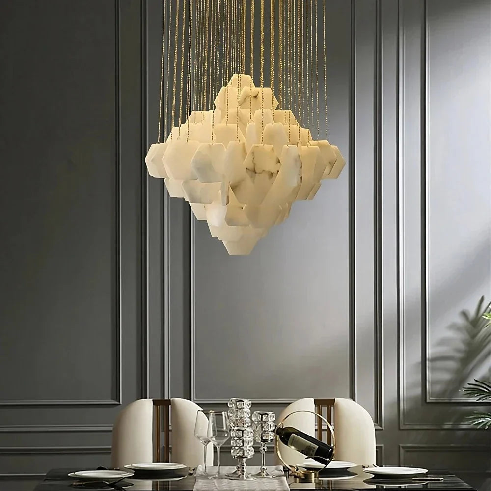 Moonshade Natural Marble Modern Chandelier - view 3