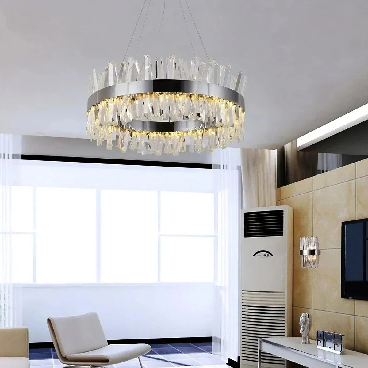 Calvi Crystal Modern Chandelier - view 2