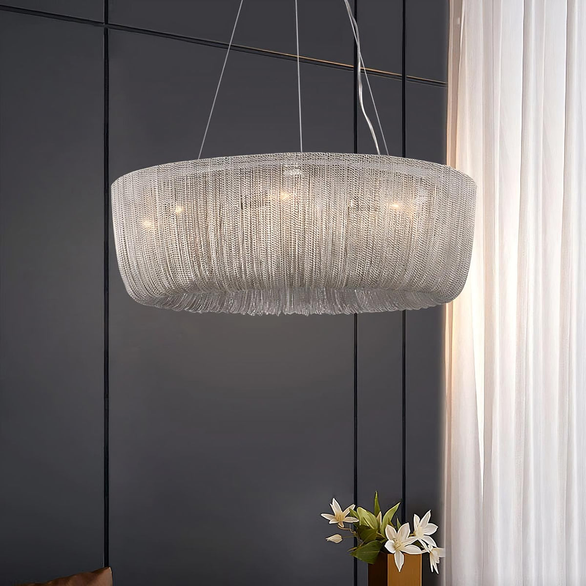Cadena Chain Tassel Chandelier