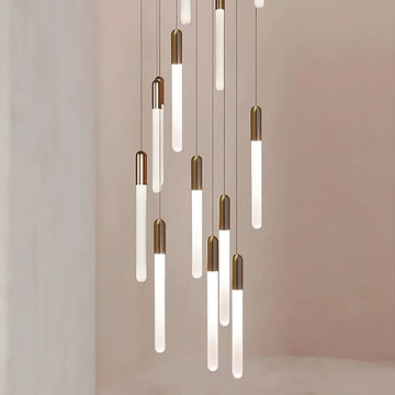 Villa Forci Duplex Staircase Foyer Chandelier, Gold