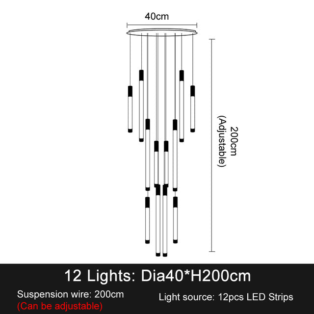 La Barra Staircase Foyer Chandelier - view 7
