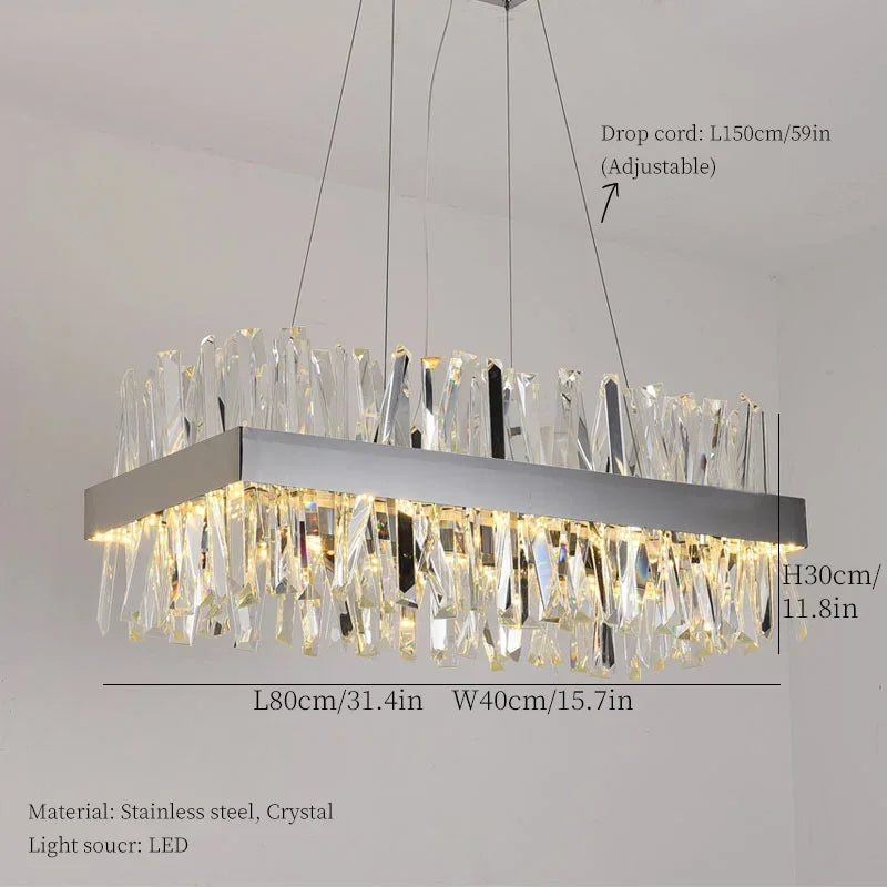 Calvi Crystal Dining Room Chandelier - view 6