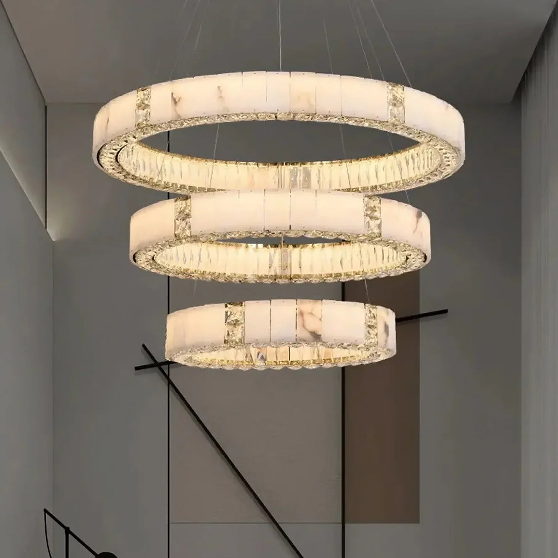 Marble & Crystal Modern Chandelier No. 2